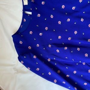 Blue Floral Mini Dress